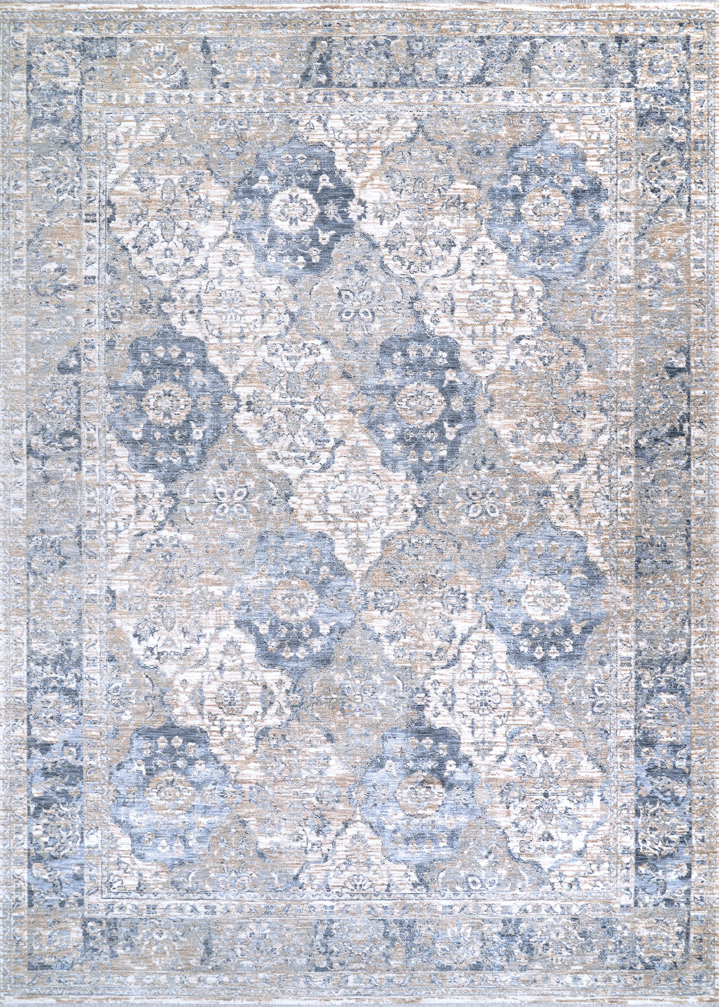 Couristan Couture Persian Tiles Pewter-Mode Beige Rug 7'10" x 10'9"