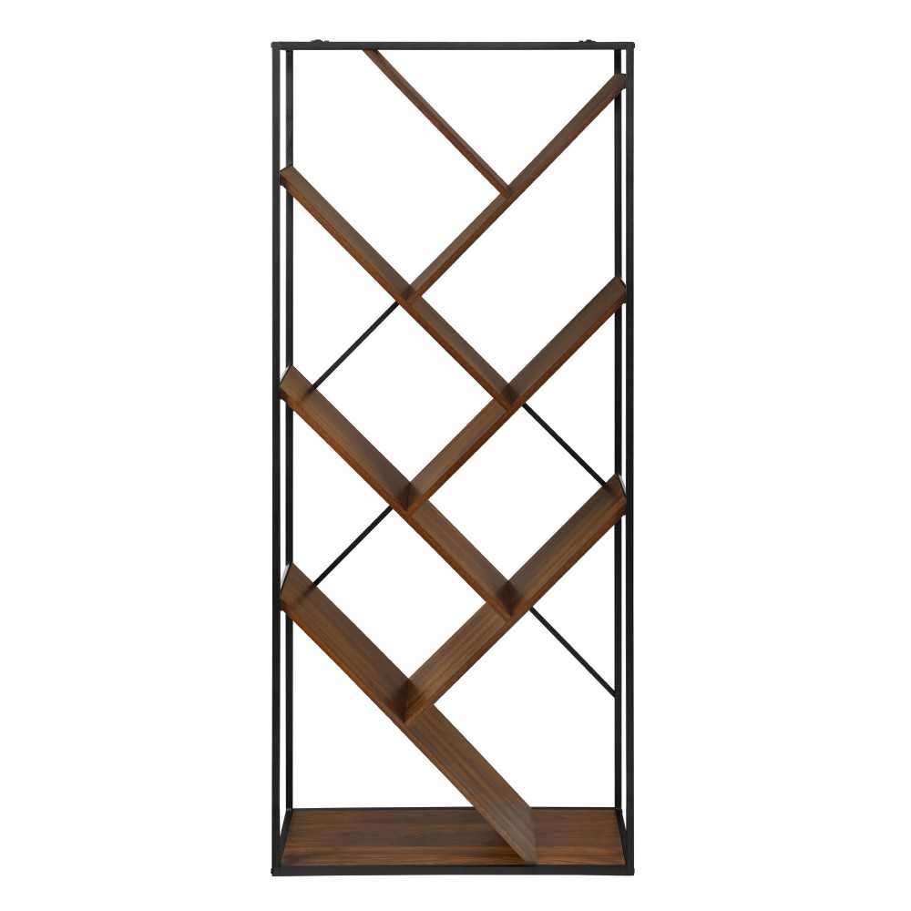 68" V Bookshelf - Dark Walnut