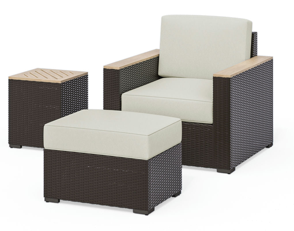 Palm Springs Outdoor Side Table, Arm Chair and Ottoman by homestyles