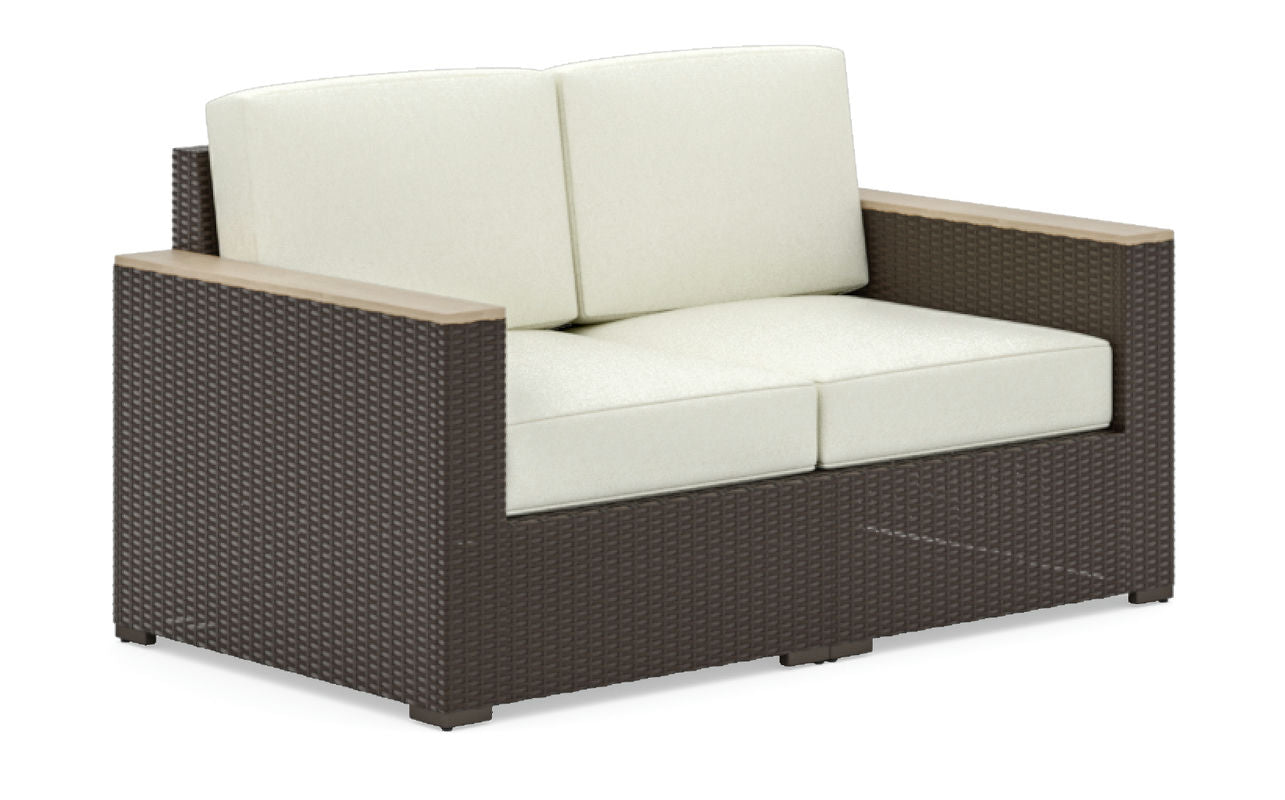 Palm Springs Outdoor Loveseat, Arm Chair Pair and Two Side Tables by homestyles