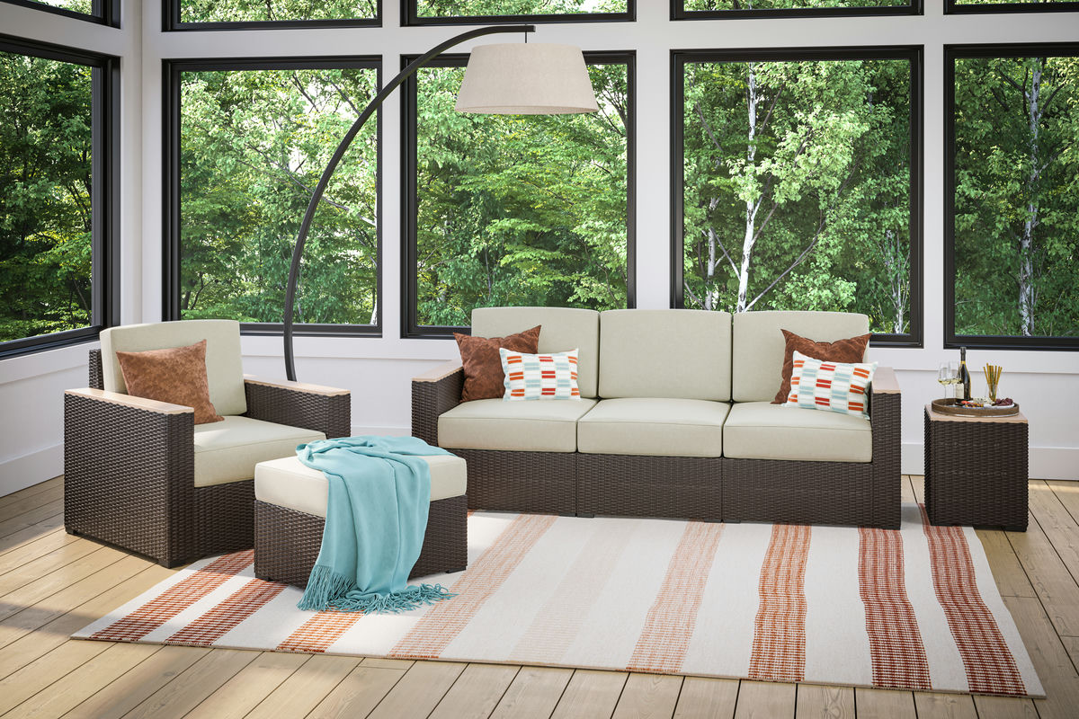 Palm Springs Outdoor Sofa, Arm Chair, Ottoman and Side Table by homestyles
