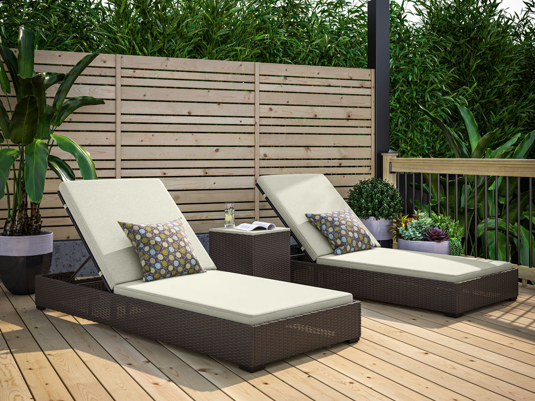 Palm Springs Outdoor Chaise Lounge Pair and Side Table by homestyles