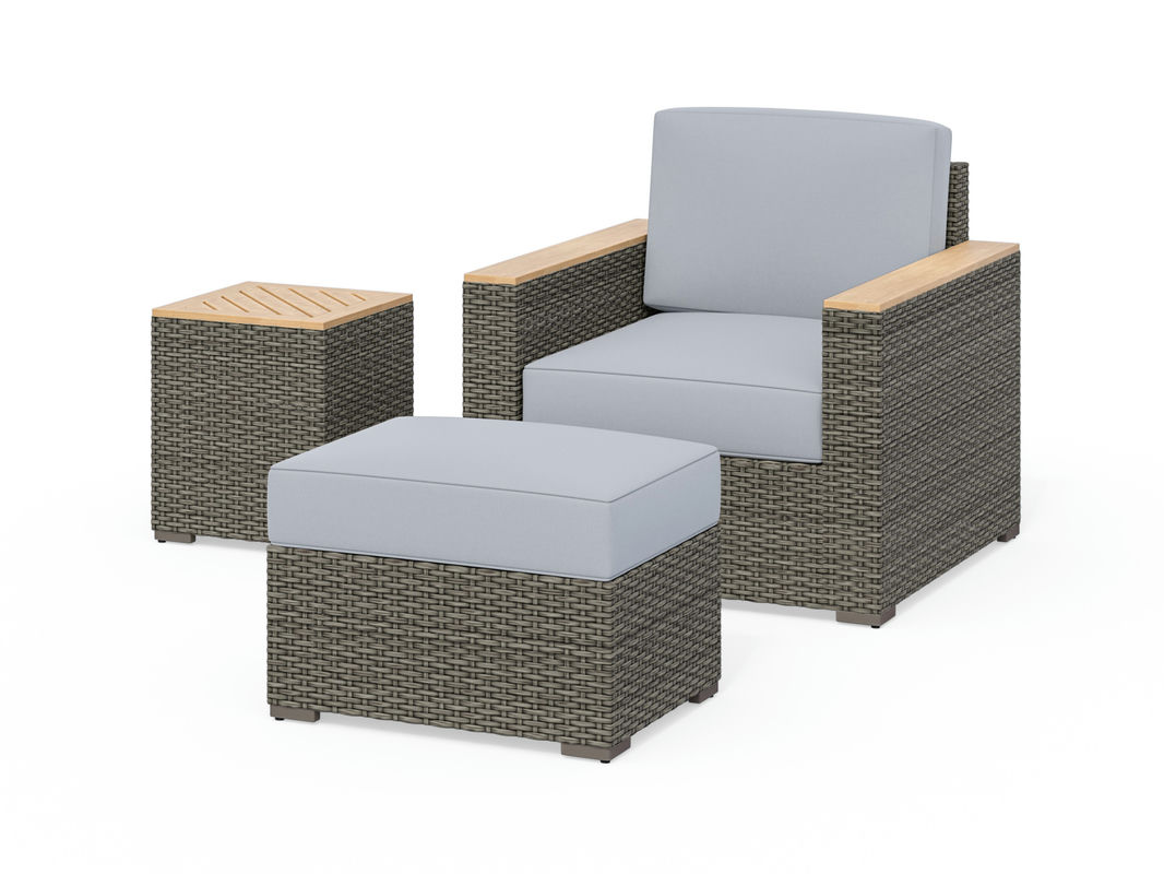Boca Raton Outdoor Arm Chair, Ottoman and Side Table by homestyles