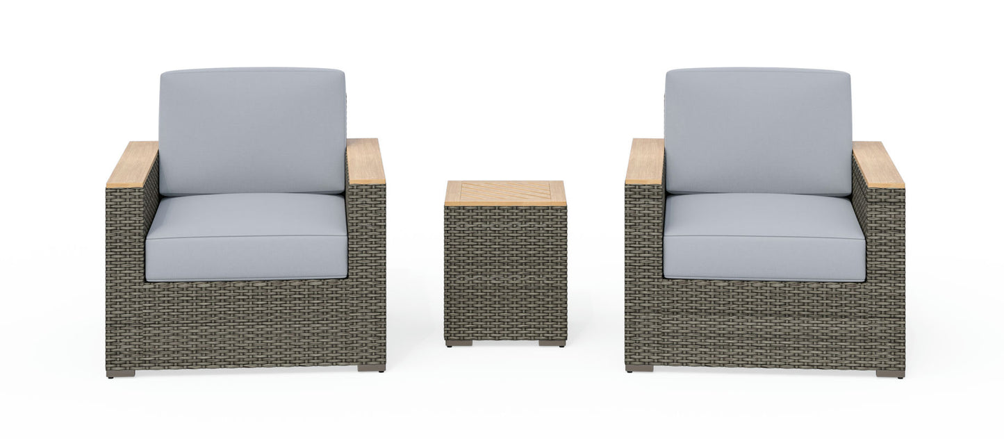 Boca Raton Outdoor Arm Chair Pair and Side Table by homestyles