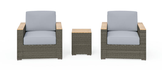 Boca Raton Outdoor Arm Chair Pair and Side Table by homestyles