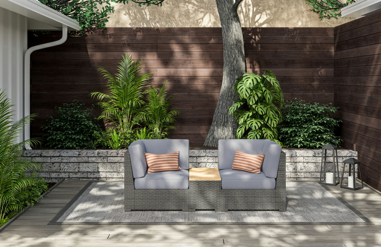 Boca Raton Outdoor Chair Pair and Storage Table by homestyles