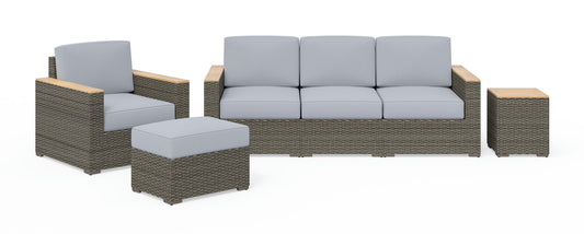 Boca Raton Outdoor Sofa, Arm Chair, Ottoman and Side Table by homestyles