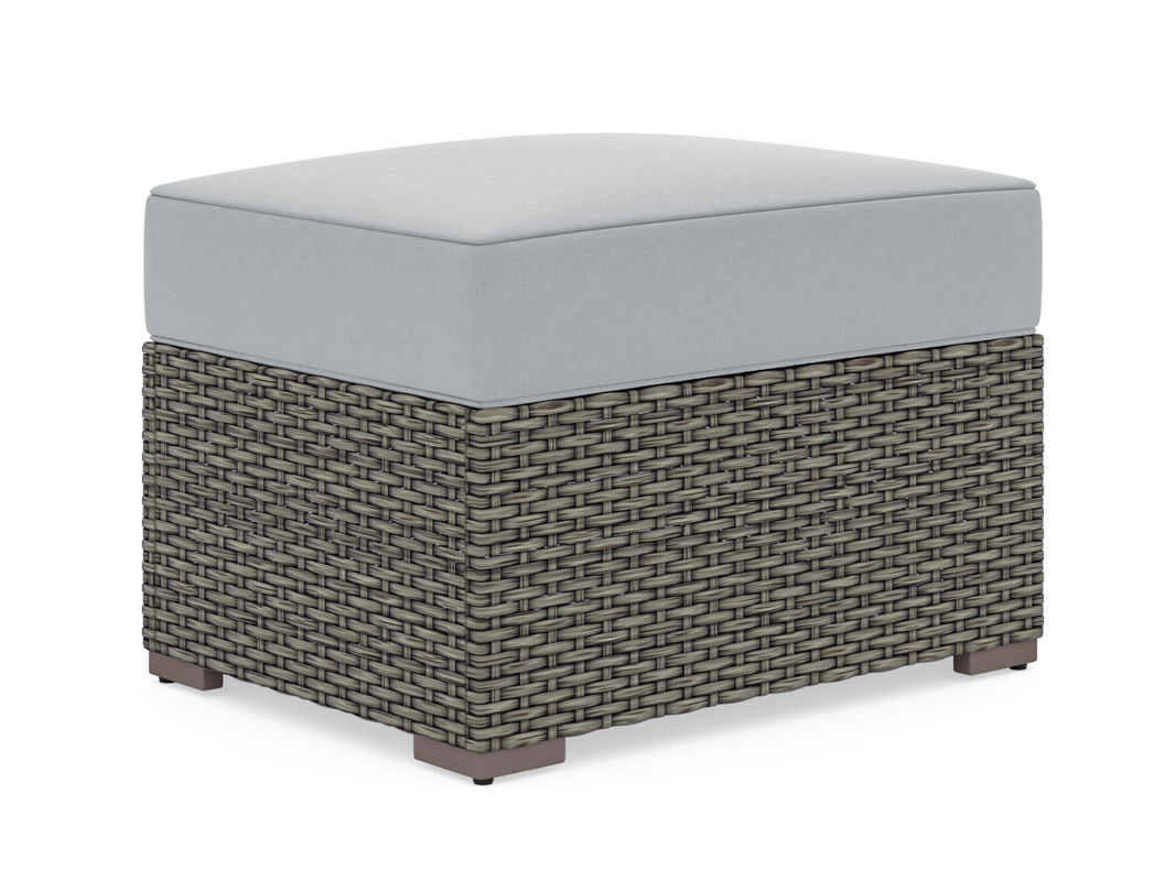Boca Raton Outdoor 4 Seat Sectional, Ottoman and Side Table by homestyles