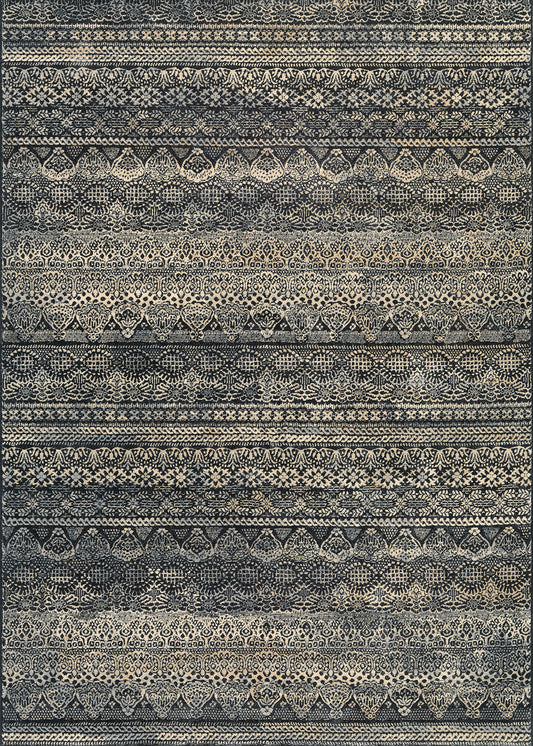 Couristan Easton Capella Black-Grey Rug 7'10" x 11'2"