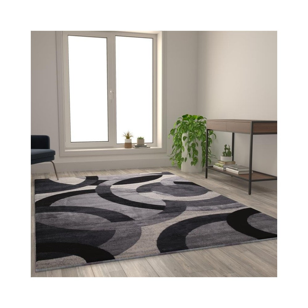 6x9 Black/Gray Area Rug