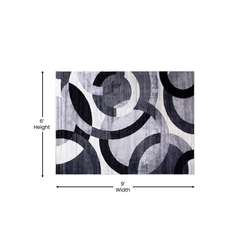 6x9 Black/Gray Area Rug
