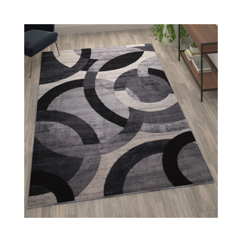 6x9 Black/Gray Area Rug