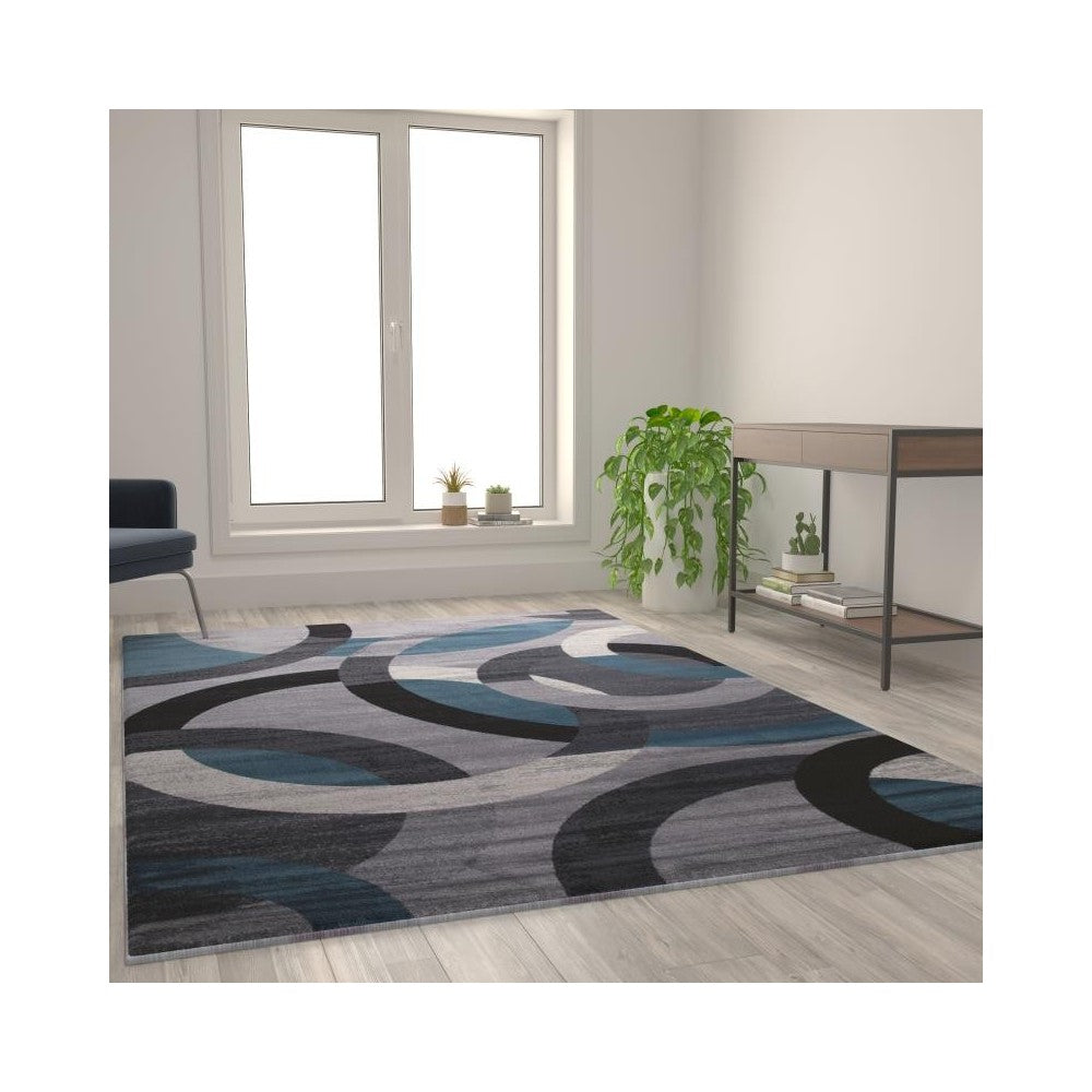 6x9 Blue/Gray Area Rug