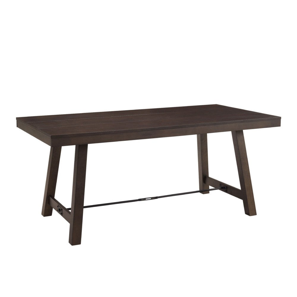 70" Trestle Dining Table - Dark Brown Oak