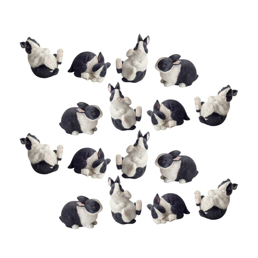 Rabbit (Set Of 16) 2"H, 2.5"H, 3.5"H Resin