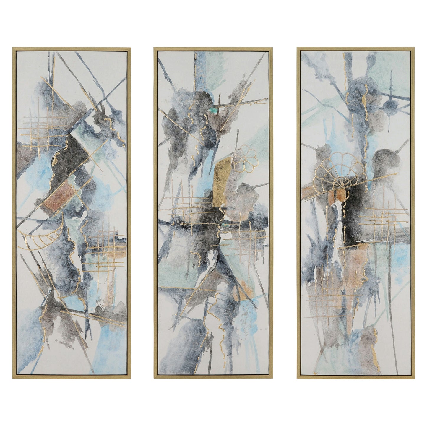 62x22 S/3 Abstract Canvas, Multi