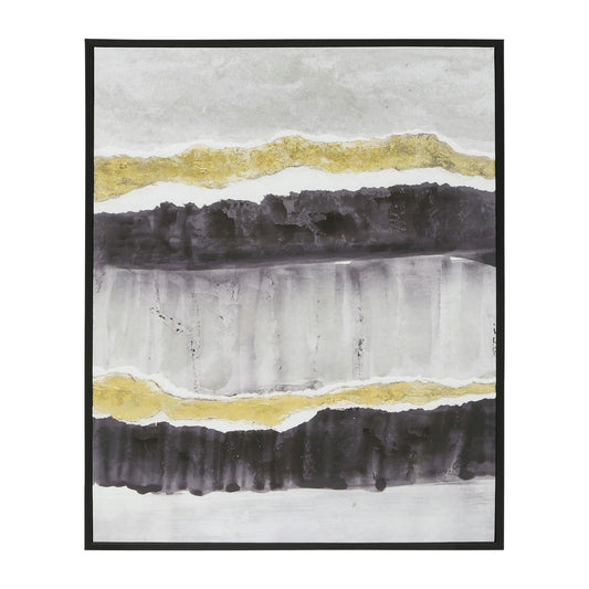 32x40 Handpainted Abstract Canvas, Gray