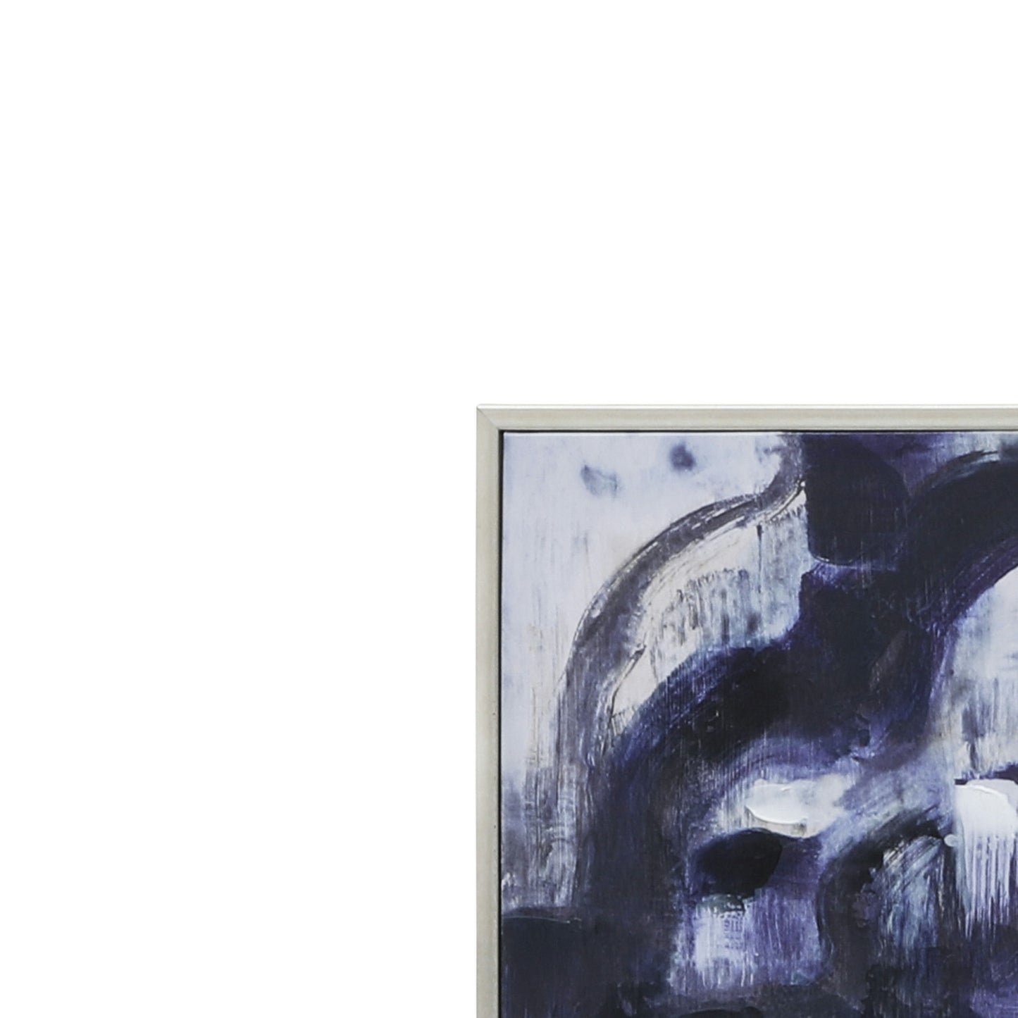 32x40 Handpainted Abstract Canvas, Blue/gray