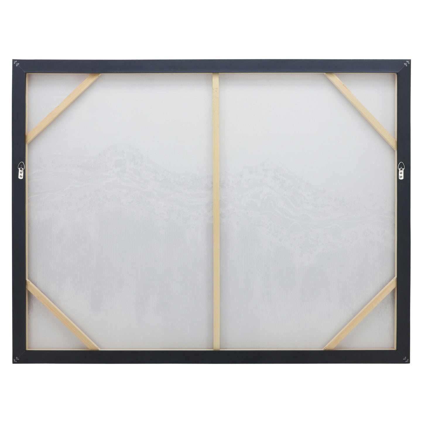 47x35 Handpainted Mountain Canvas, Gray