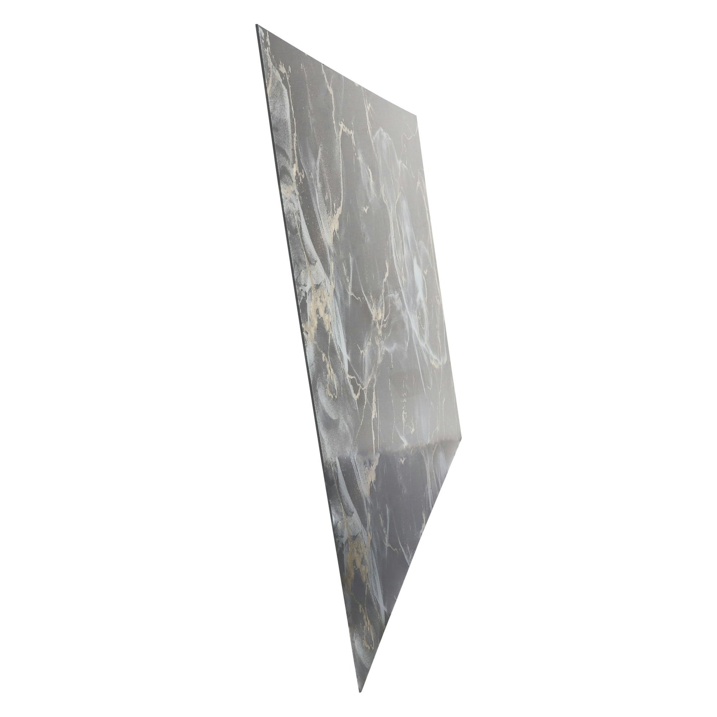 63x43 Abstract Metallic Tempered Glass Art, Multi