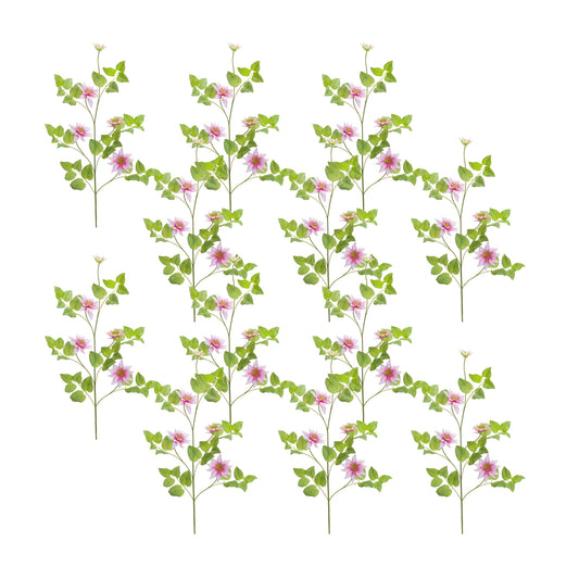 Clematis Vine (Set Of 12) 30"L Polyester/Plastic