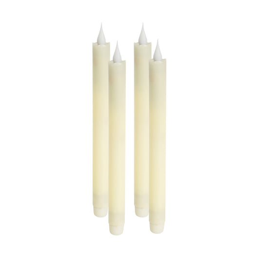 Taper Candle 10"H (Set Of 4) Plastic/Wax