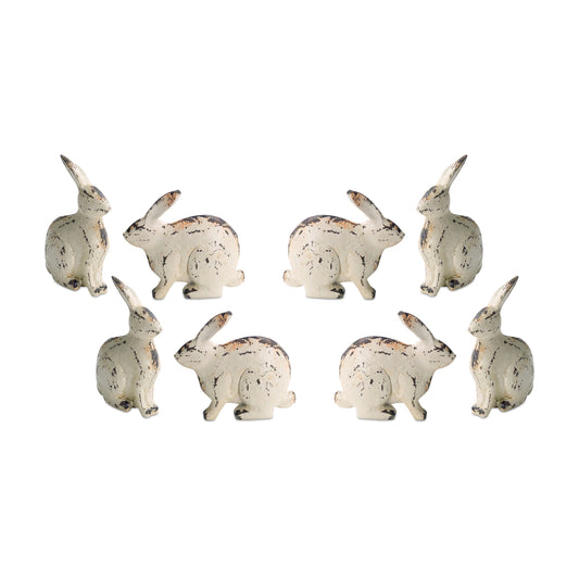 Rabbit (Set Of 8) 5"H Resin