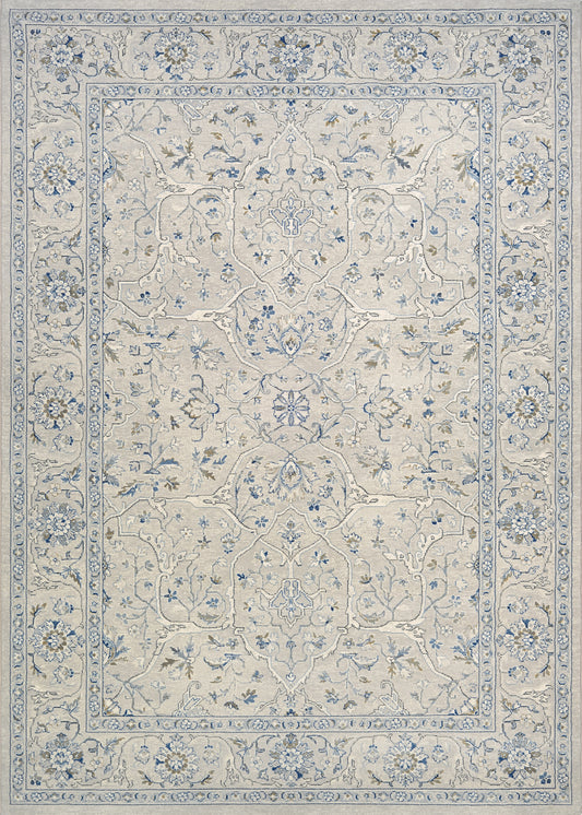 Couristan Sultan Treasures Floral Yazd Grey Rug 5'3" x 7'6"