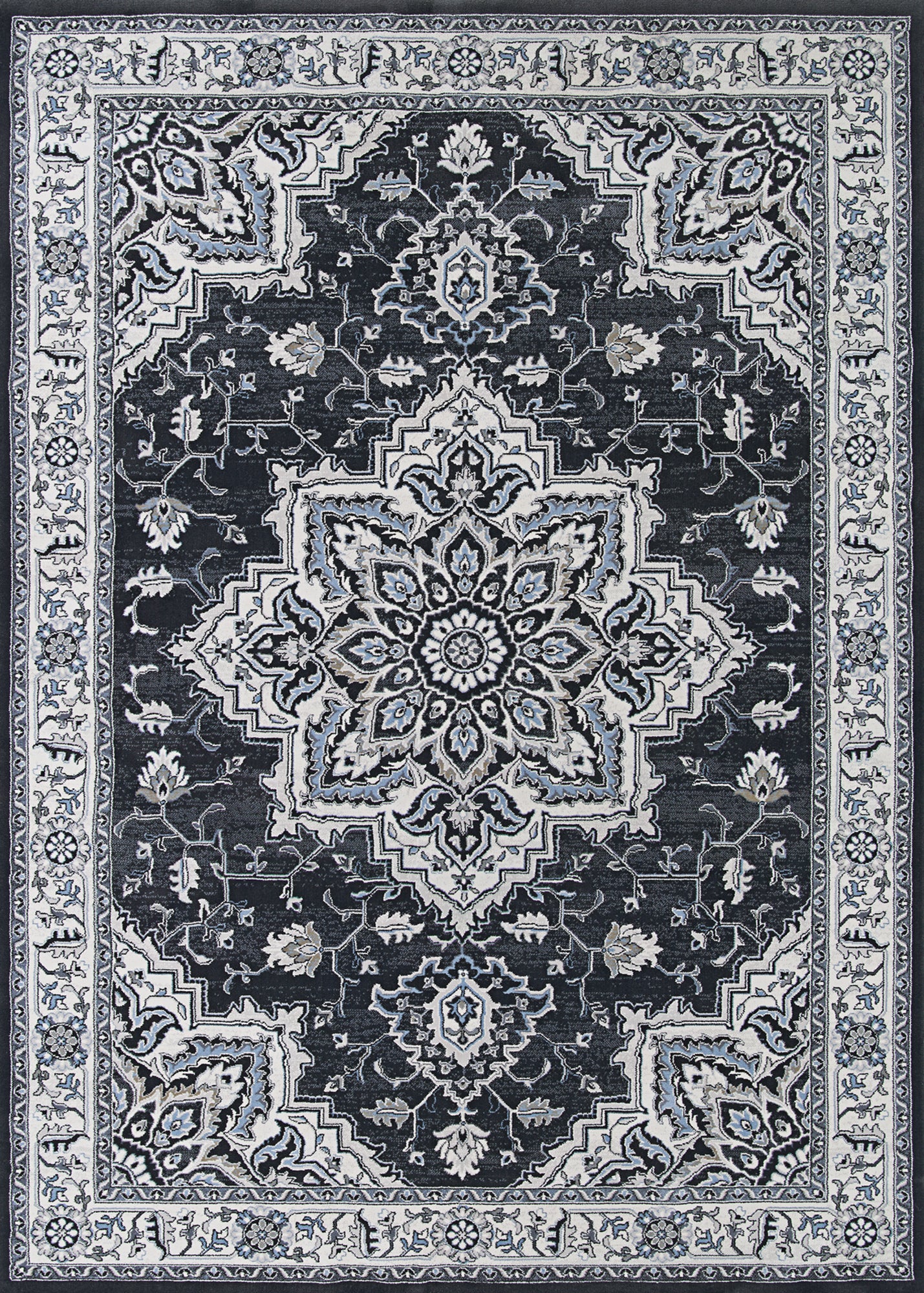 Couristan Sultan Treasures Harish Charcoal Rug 2' x 3'7"