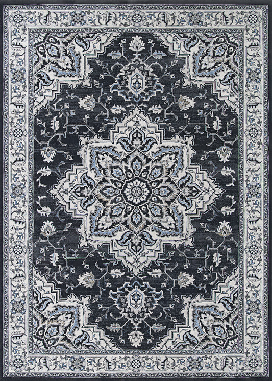 Couristan Sultan Treasures Harish Charcoal Runner Rug 2'7" x 7'10"