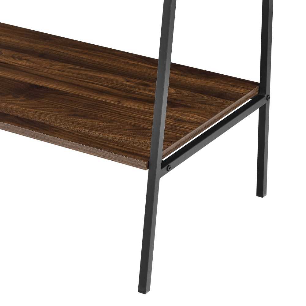 72" Industrial Ladder Bookcase - Dark Walnut