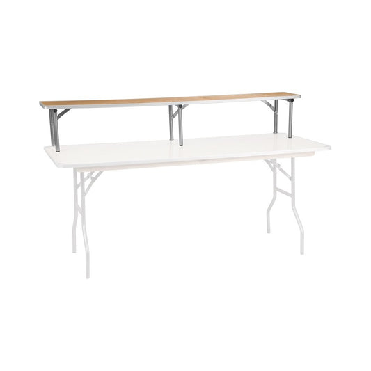 72'' x 12'' x 12'' Birchwood Bar Top Riser with Silver Legs