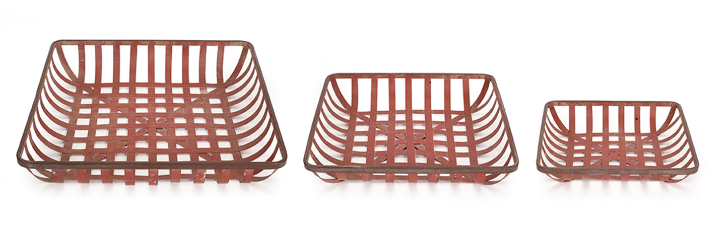 Tray (Set Of 3) 13.25"L, 15.75"L, 18"L Metal