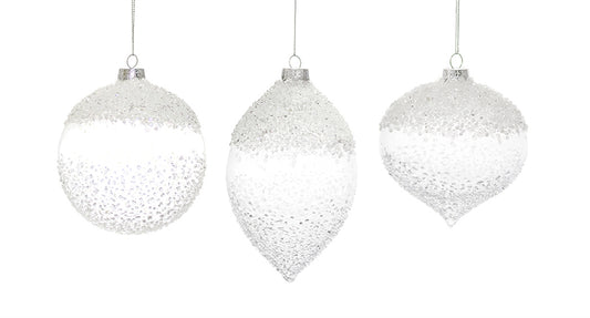 Ornament (Set Of 6) 5.75"H, 7"H, 5.75"H Glass