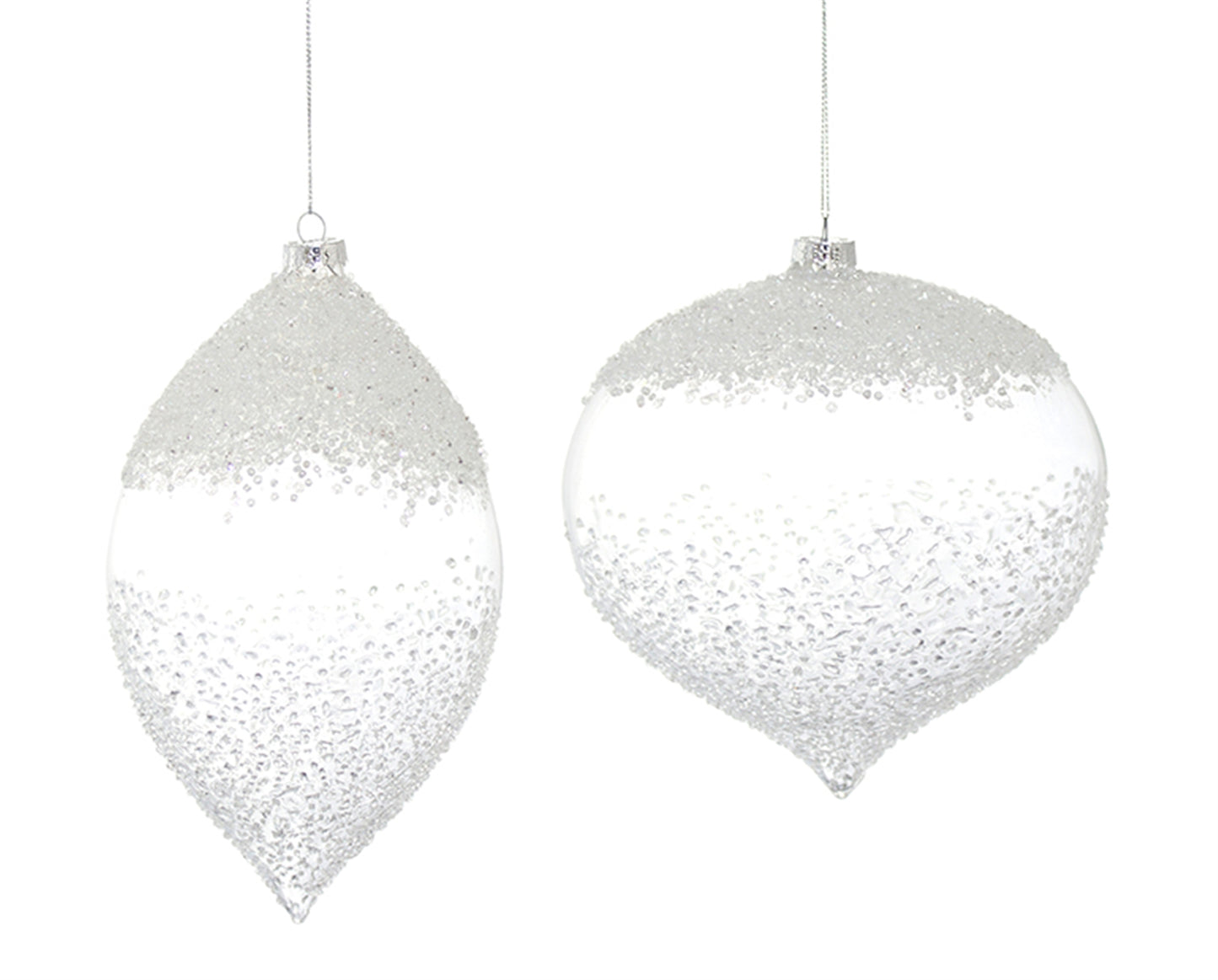 Ornament (Set Of 4) 7.25"H, 9"H Glass