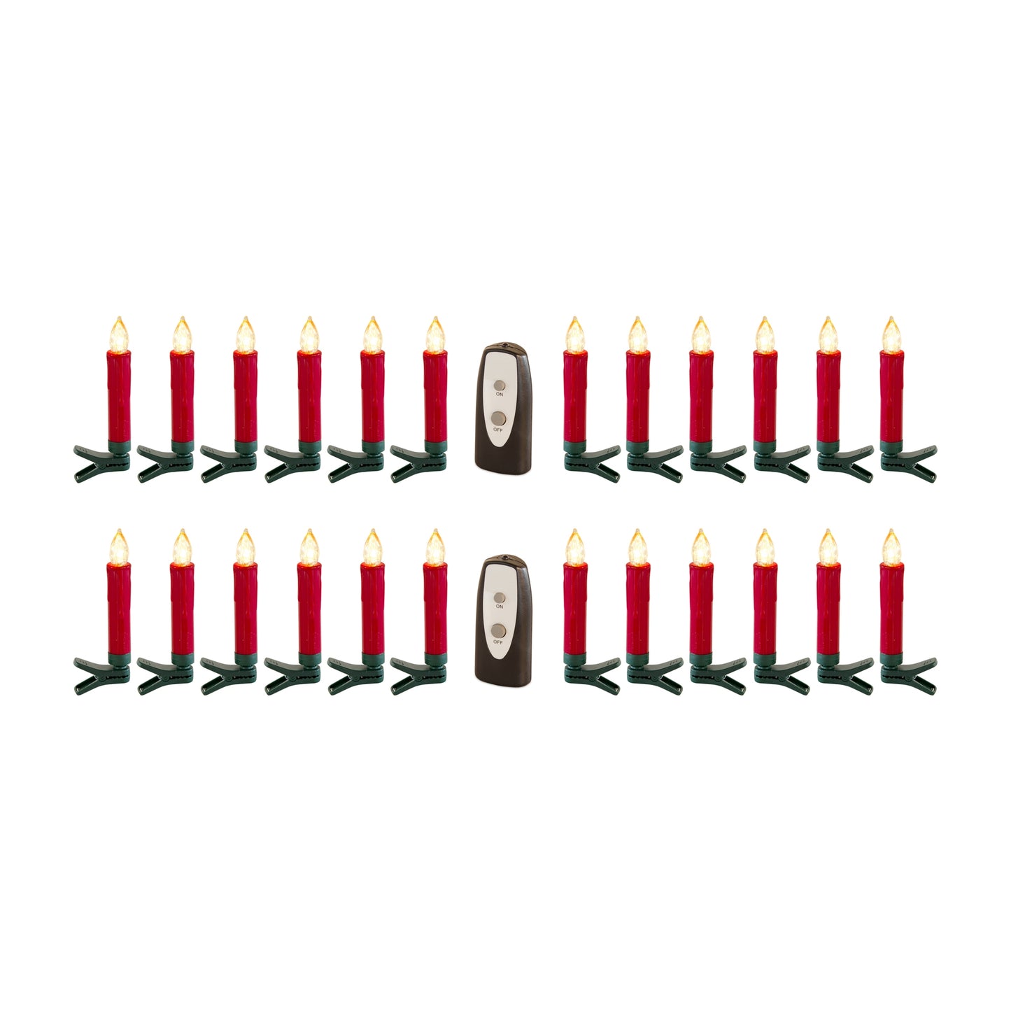 Led Clip On Taper Candle (Set Of 24) 4.5"H Plastic