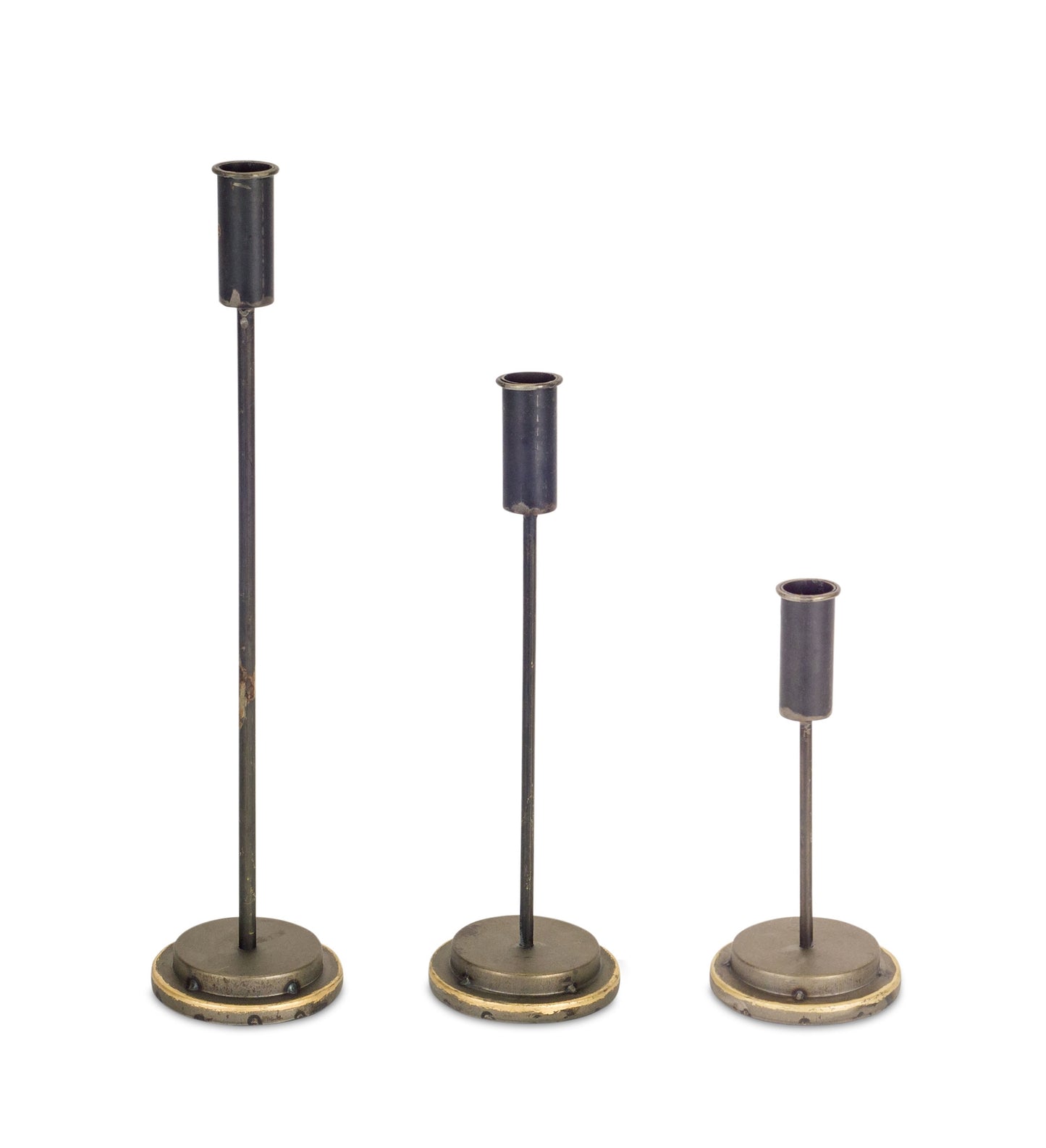 Taper Candle Holders (Set Of 6) 9"H, 12.75"H, 16.5"H Metal