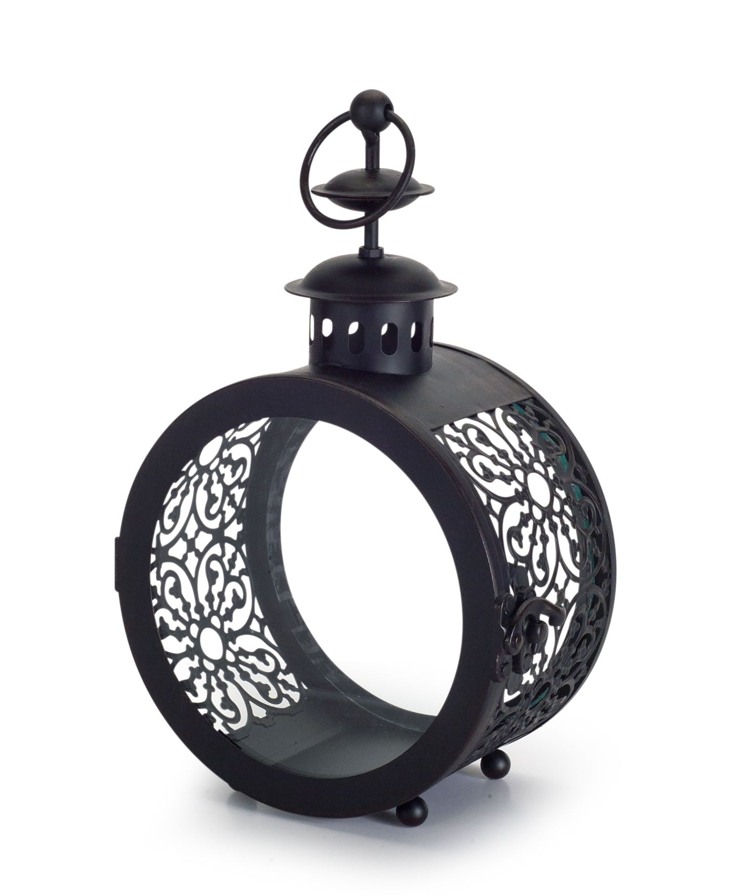 Lantern (Set Of 2) 9"H Iron/Glass