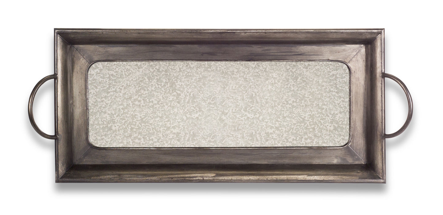 Mirror Tray 14.5" x 36.5" Metal/Glass