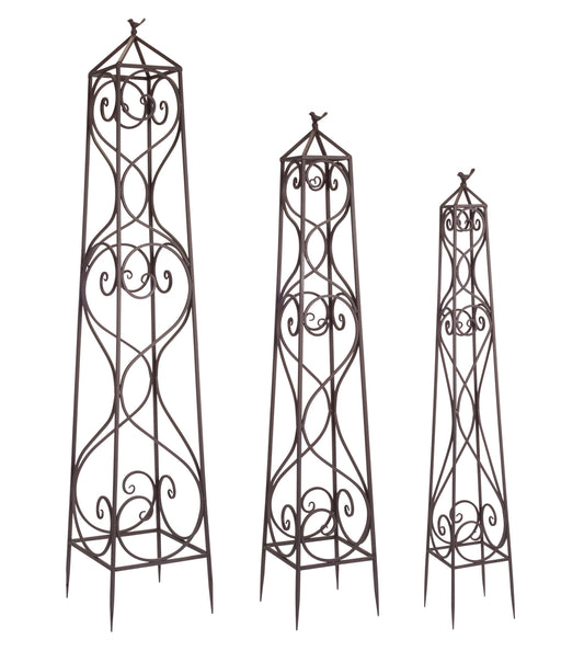 Trellis (Set Of 3) 49"H, 55.5"H, 66"H Metal