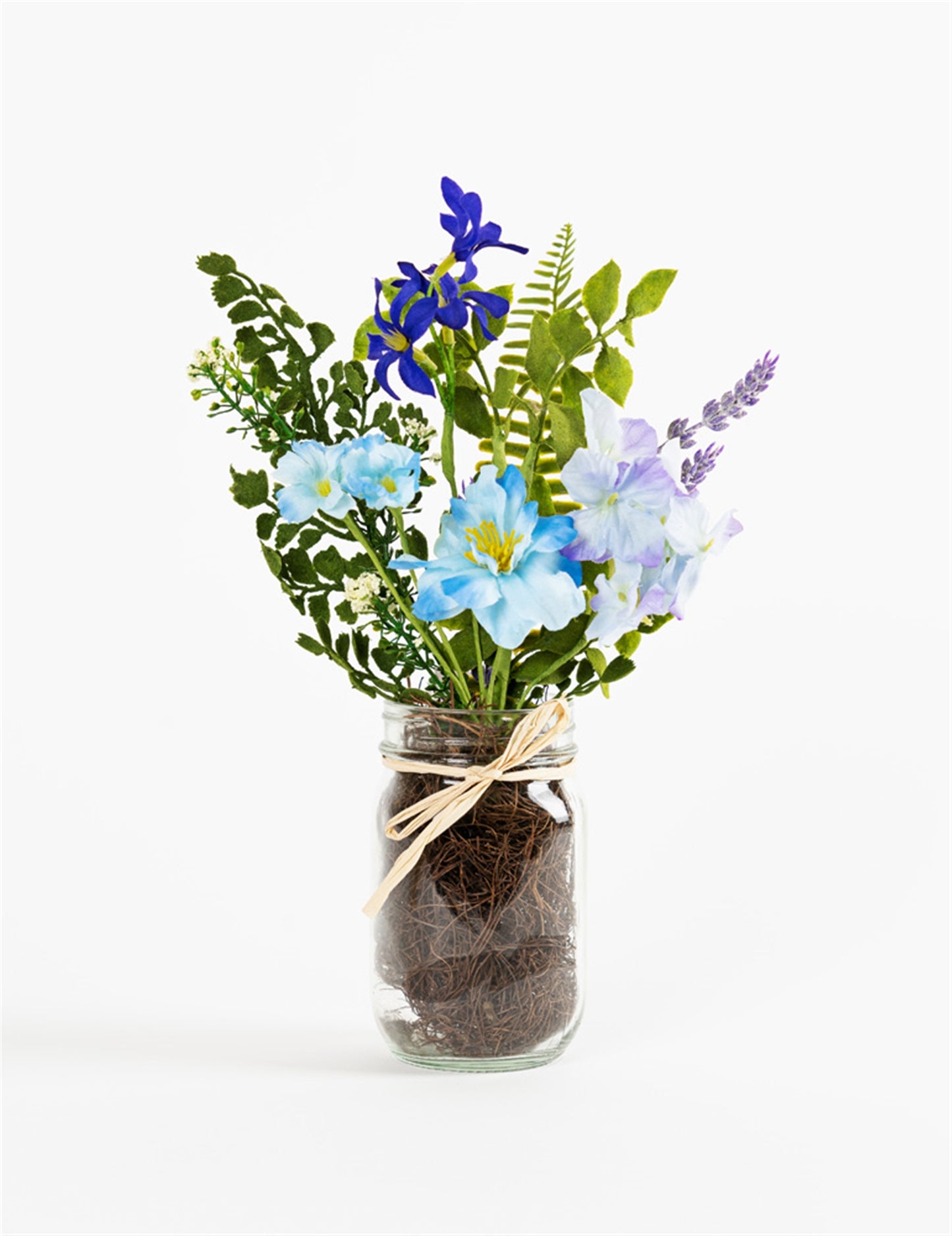 Mixed Floral Jar Vase (Set Of 6) 14" Glass Polyester