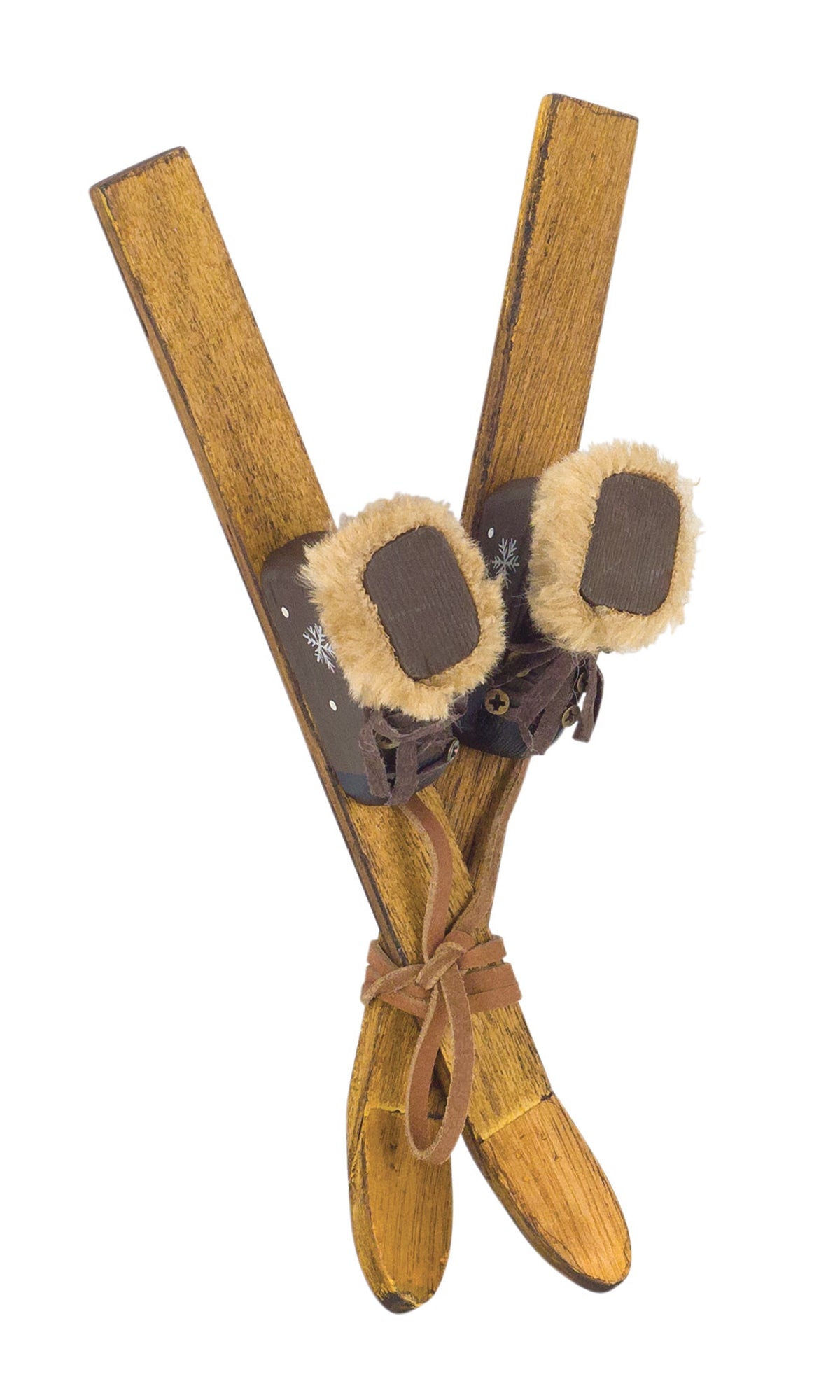 Ski And Boot Ornament (Set Of 12) 9"H Wood
