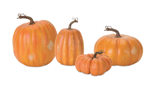 Pumpkin (Set Of 4) 4.25"H - 9"H Foam