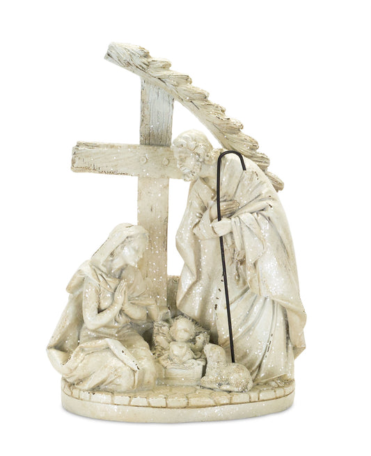 Holy Family 10.25"H Resin, Silver