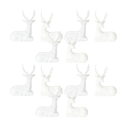 Deer (Set Of 12) 6"H Resin