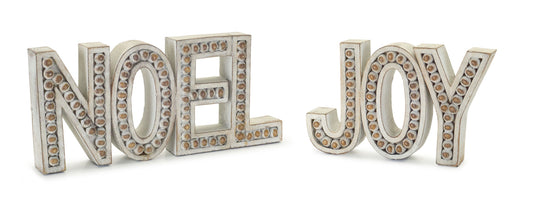 Noel And Joy (Set Of 2) 4.5"H Resin