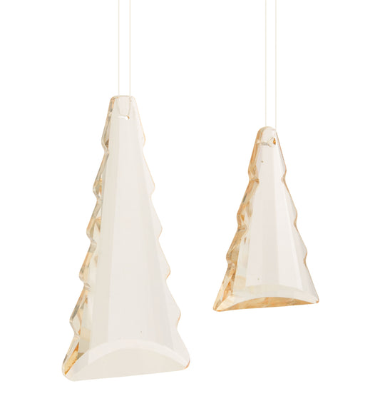 Tree Ornament (Set Of 6) 3"H, 4.75"H Glass