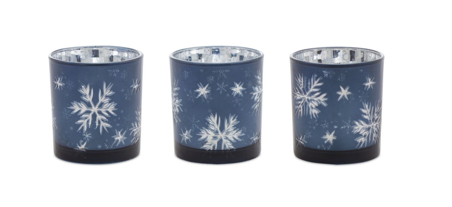 Snowflake Votive Holder (Set Of 3)