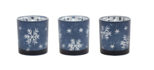Snowflake Votive Holder (Set Of 3)