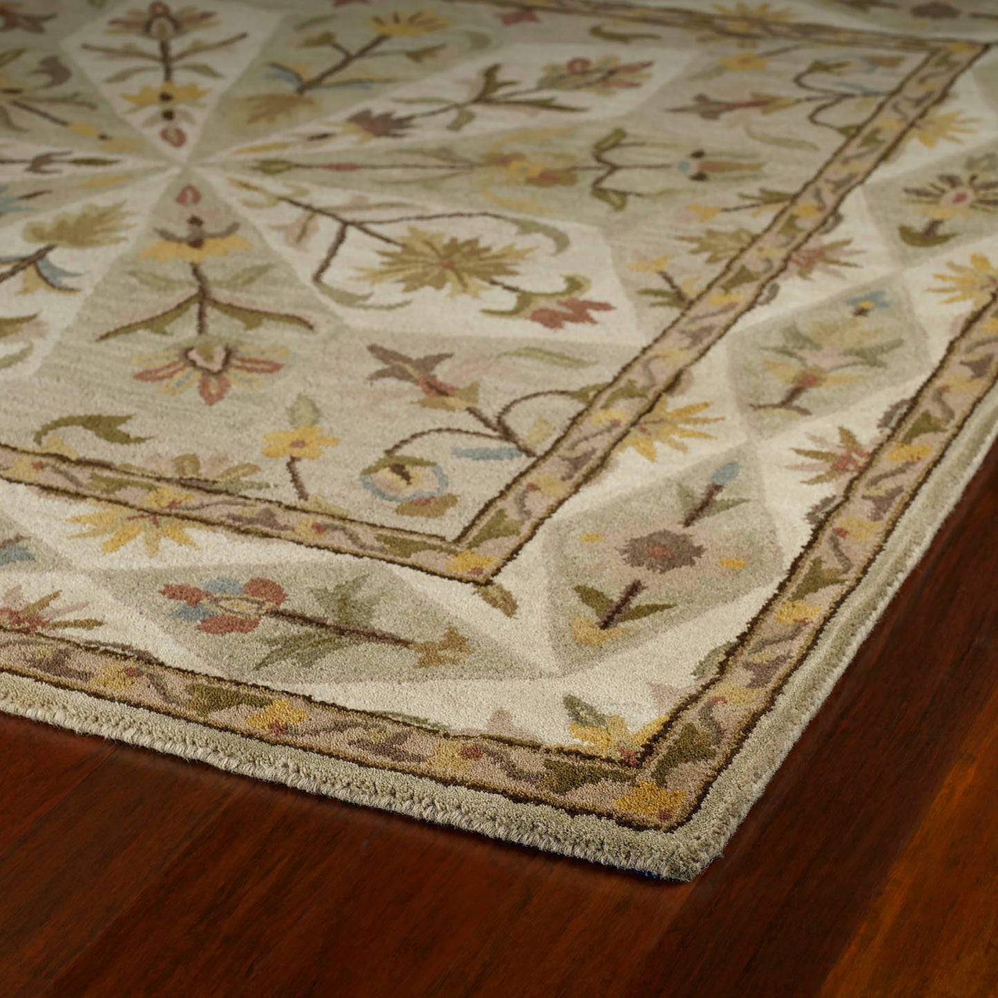 Kaleen Tara Square Collection Light Sage  Area Rug 9'9" x 9'9"